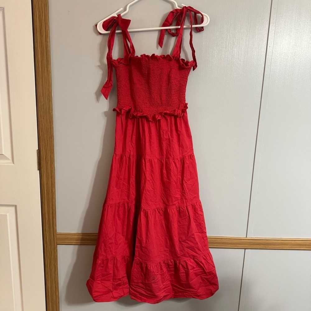 Tuckernuck Red Midi Dress Size Small